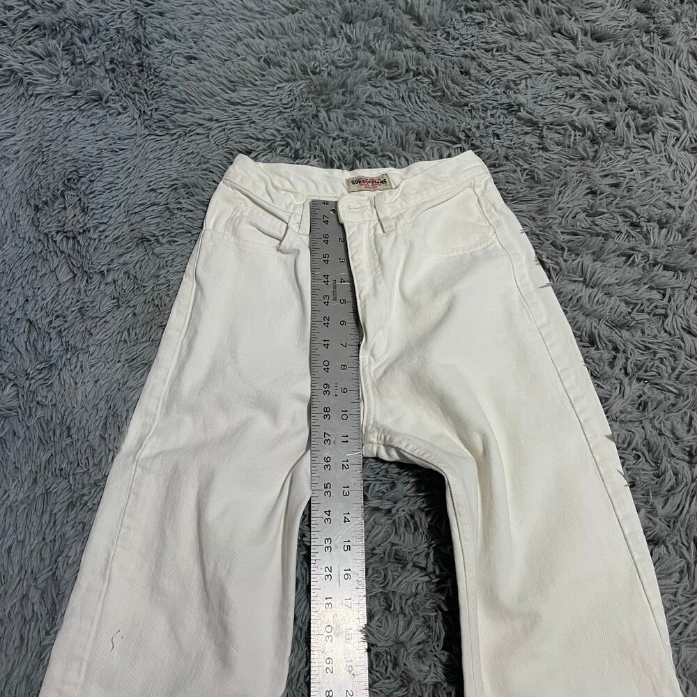 Vintage 1980s/ 1990s Denim White Guess Jeans Mom XS Grunge USA Made - Picture 8 of 14